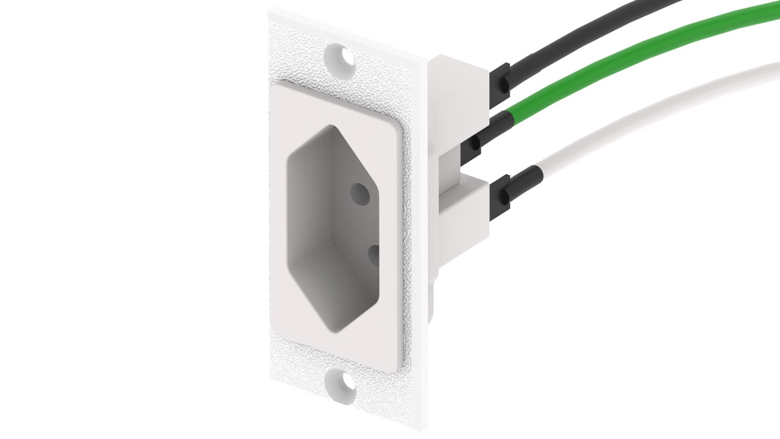 Módulo Flex Tomada 10A 250V iC-MF-107, cor branco — imagem 2