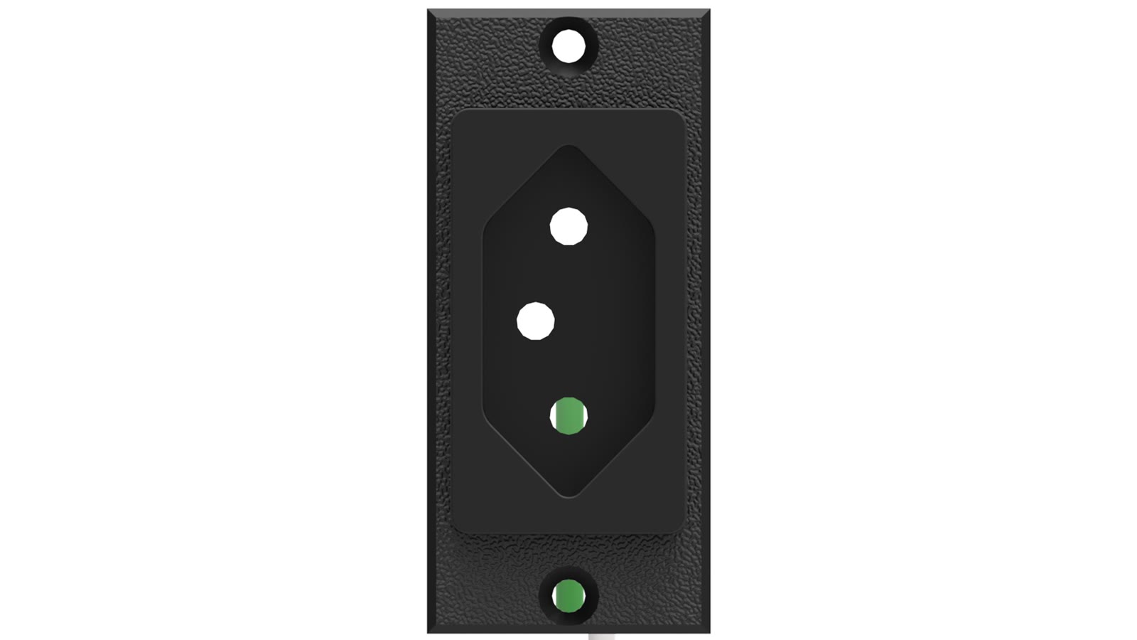 Módulo Flex Tomada 10A 250V iC-MF-107, cor preto