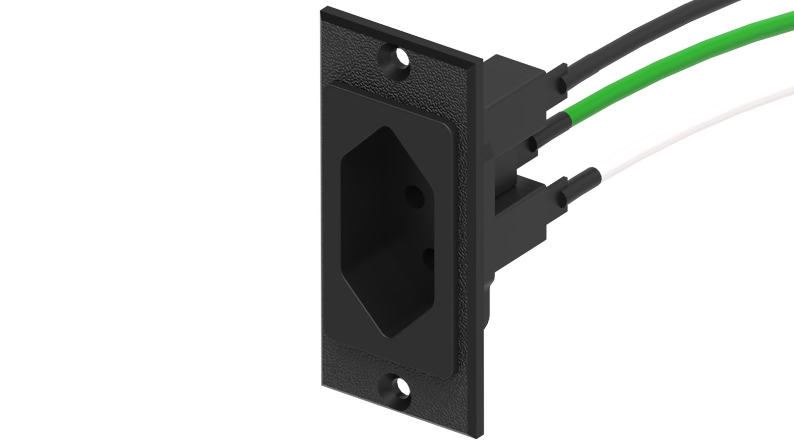 Módulo Flex Tomada 10A 250V iC-MF-107, cor preto — imagem 2