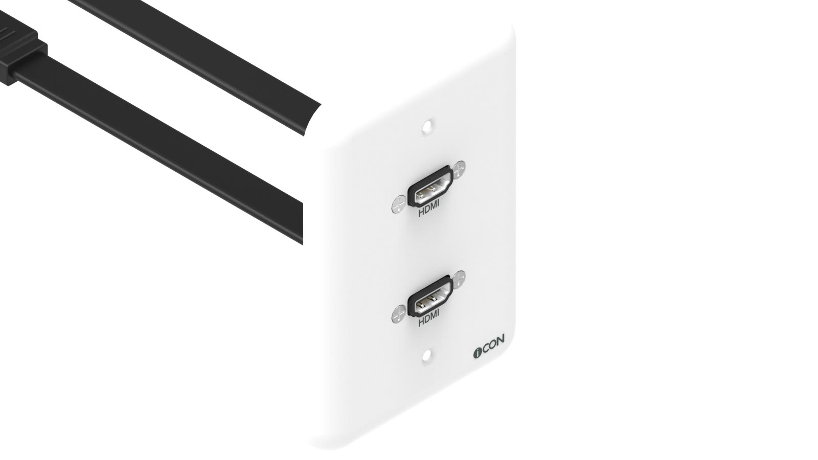 Módulo de Parede HDMI/HDMI iC-MP-101, cor branco — imagem 2