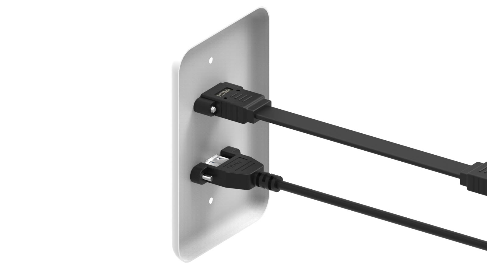Módulo de Parede HDMI/USB iC-MP-102, cor branco — imagem 4