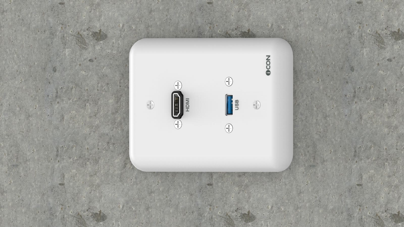 Módulo de Parede HDMI/USB iC-MP-102, cor branco — imagem 7