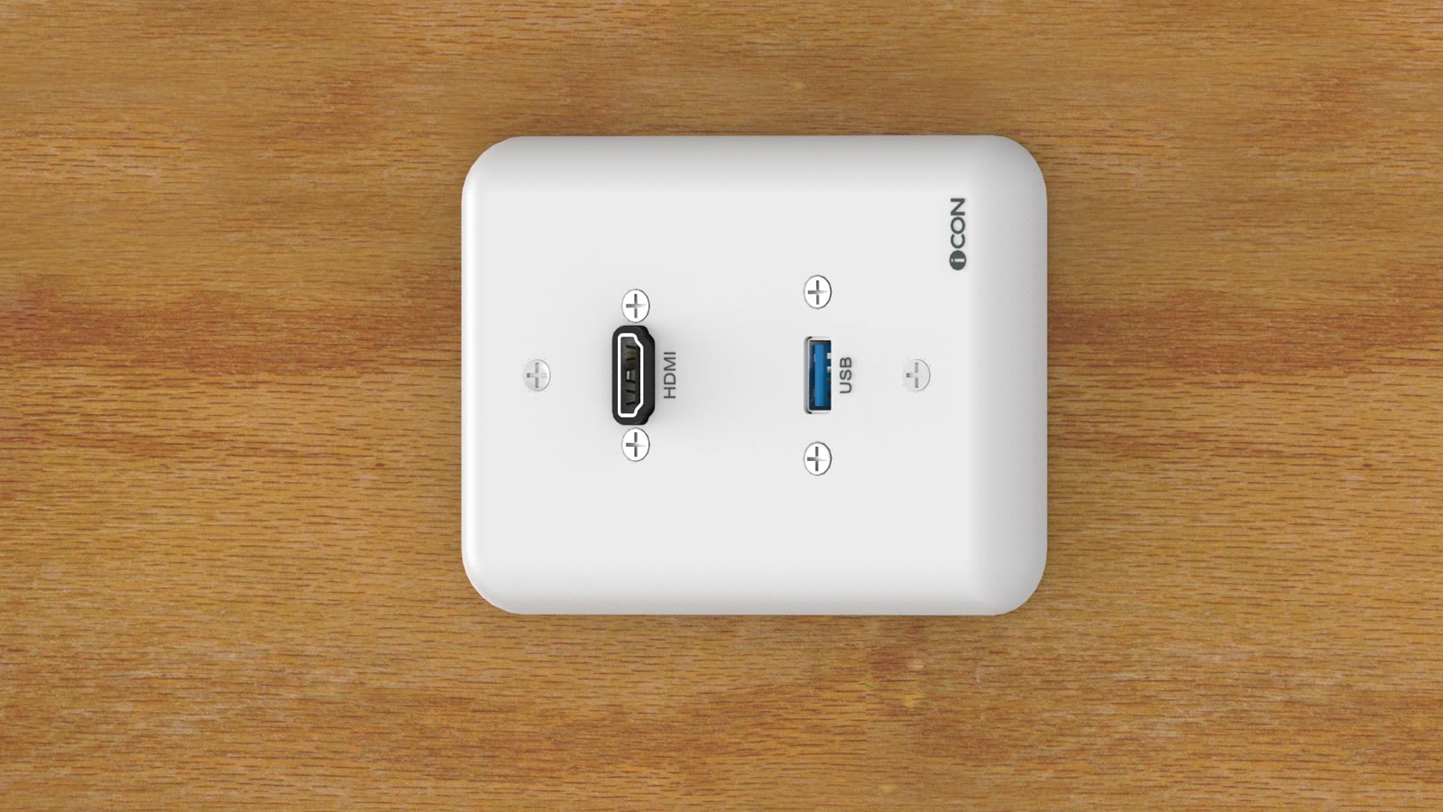 Módulo de Parede HDMI/USB iC-MP-102, cor branco — imagem 9