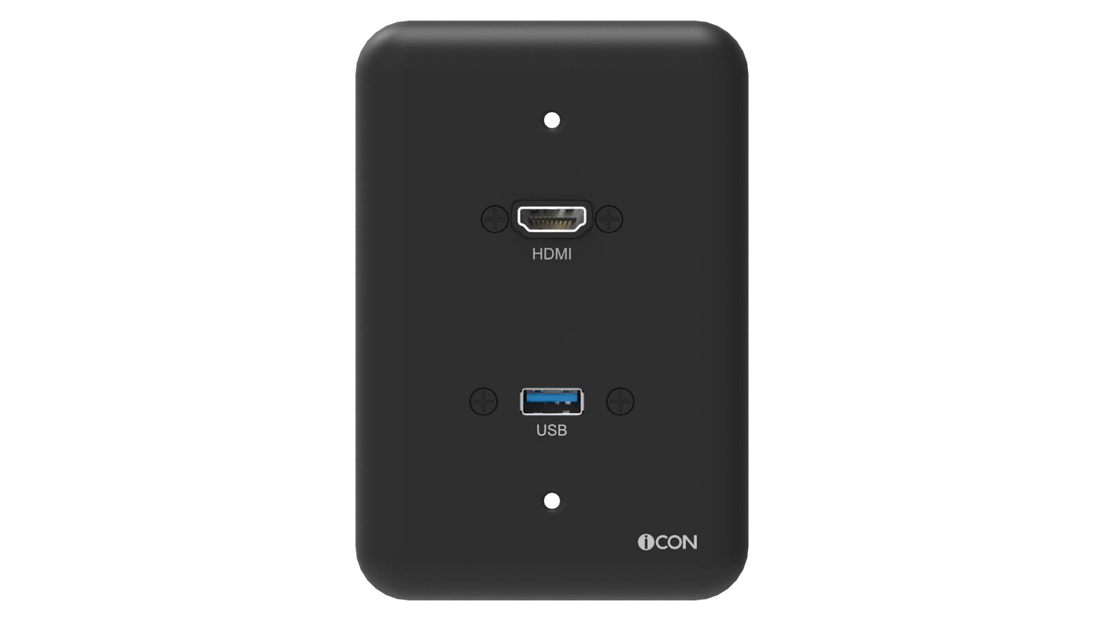 Módulo de Parede HDMI/USB iC-MP-102, cor preto