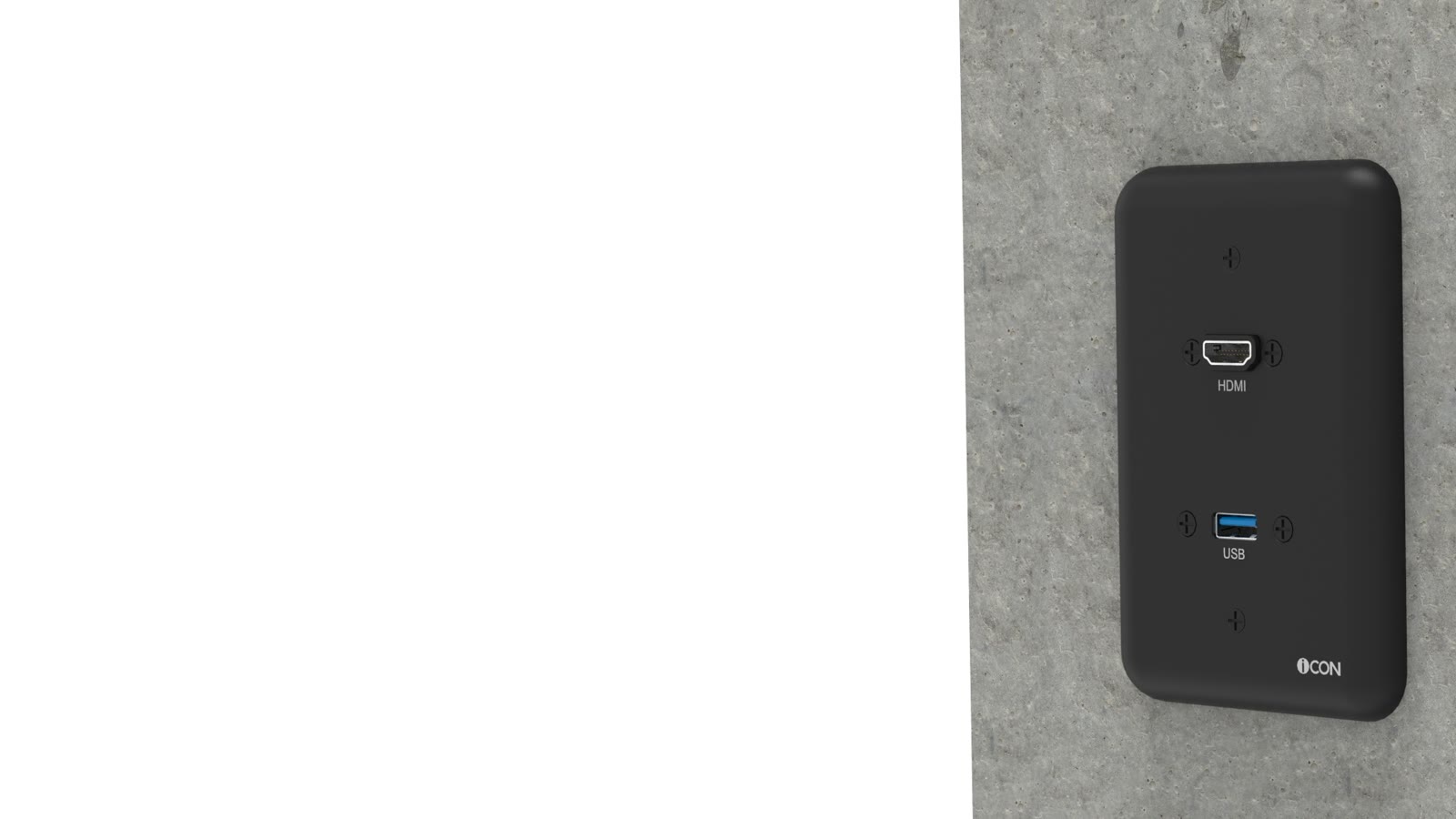 Módulo de Parede HDMI/USB iC-MP-102, cor preto — imagem 11