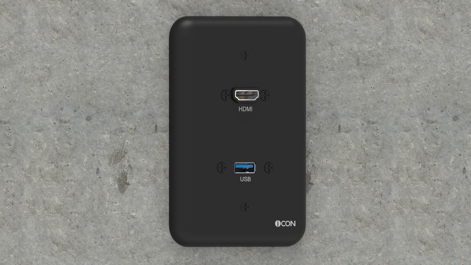 Módulo de Parede HDMI/USB iC-MP-102, cor preto — imagem 6