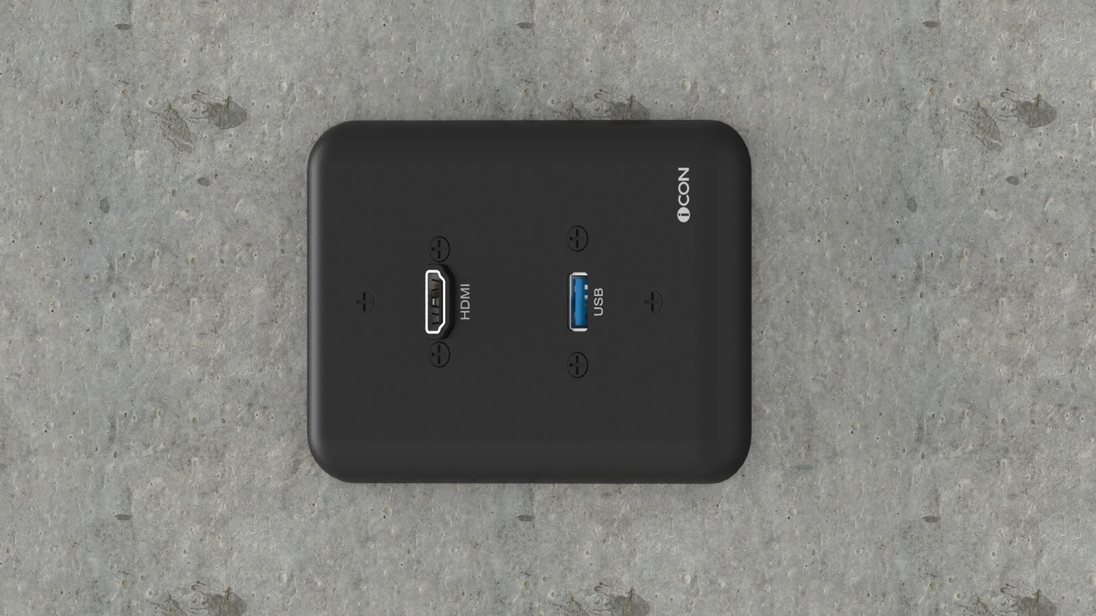 Módulo de Parede HDMI/USB iC-MP-102, cor preto — imagem 7
