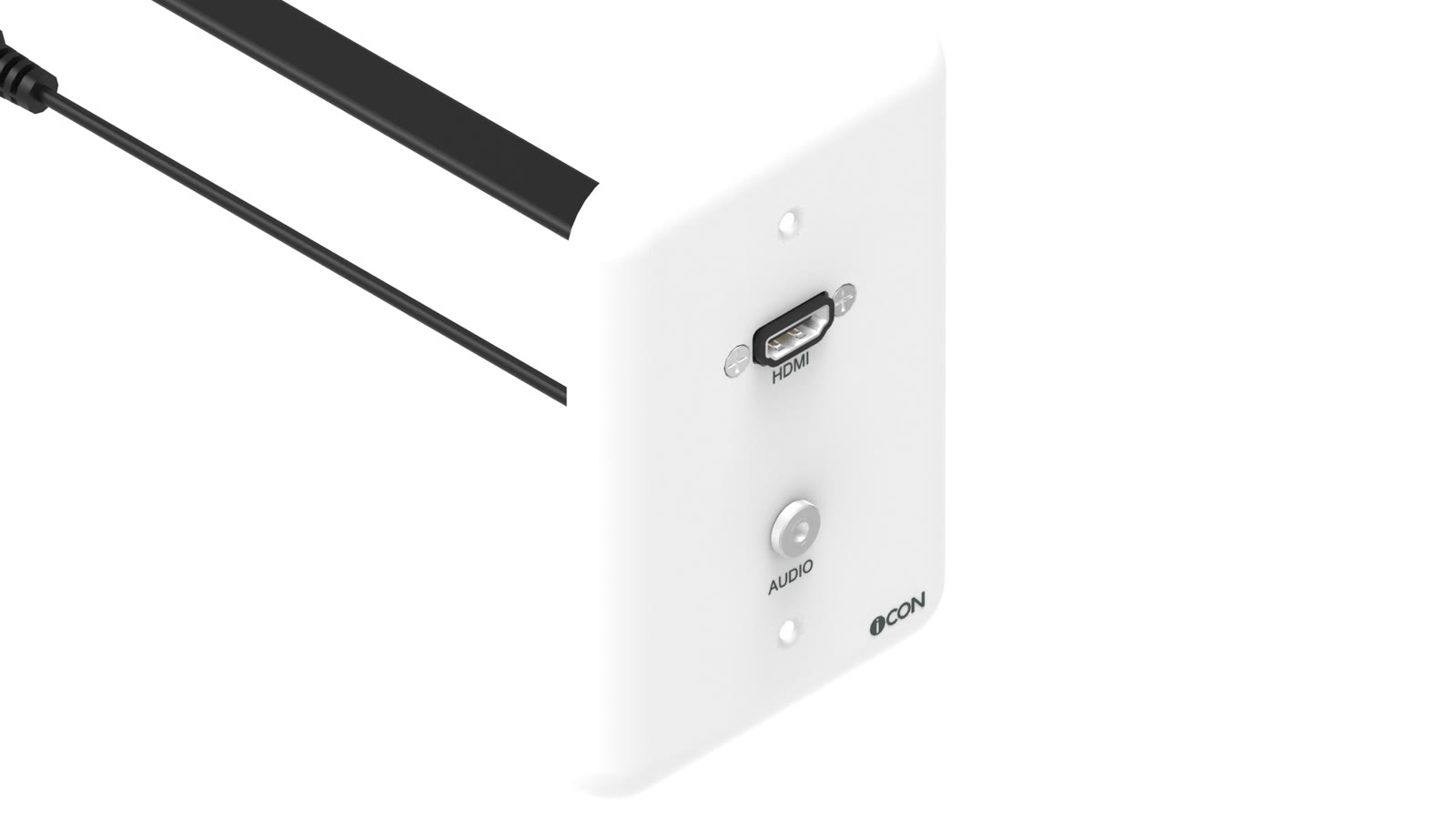 Módulo de Parede HDMI/Áudio iC-MP-103, cor branco — imagem 2