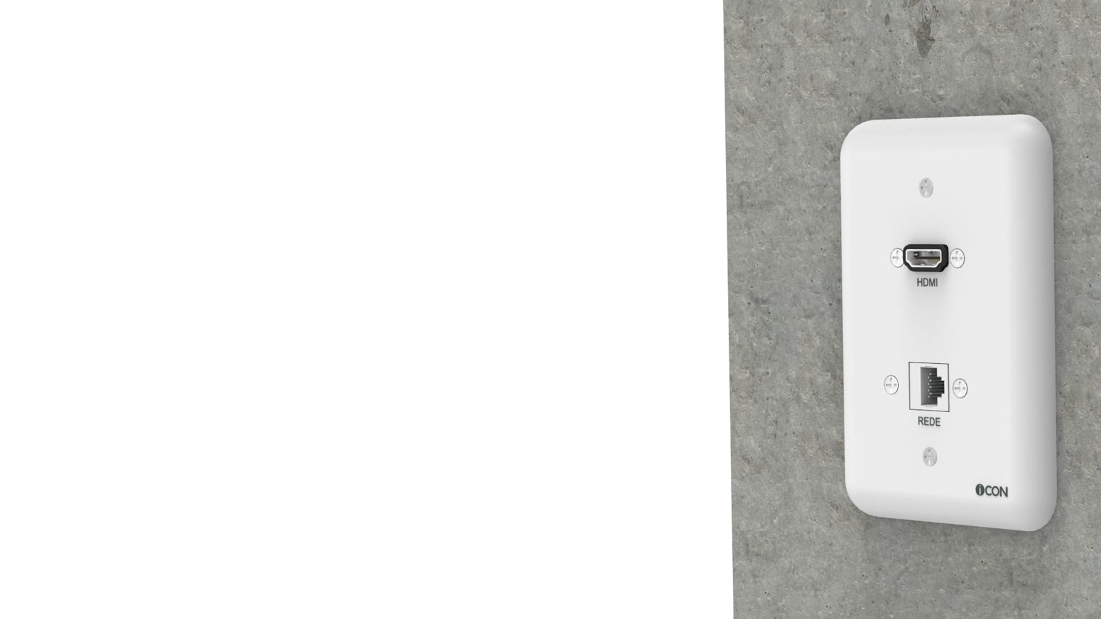 Módulo de Parede HDMI/Rede iC-MP-104, cor branco — imagem 11