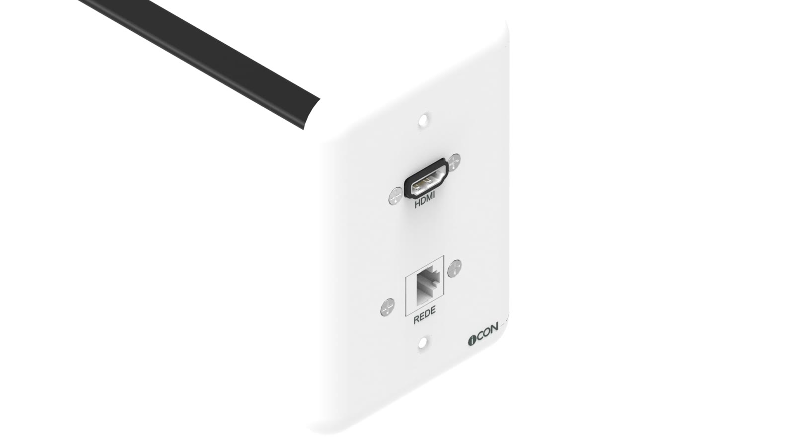 Módulo de Parede HDMI/Rede iC-MP-104, cor branco — imagem 2