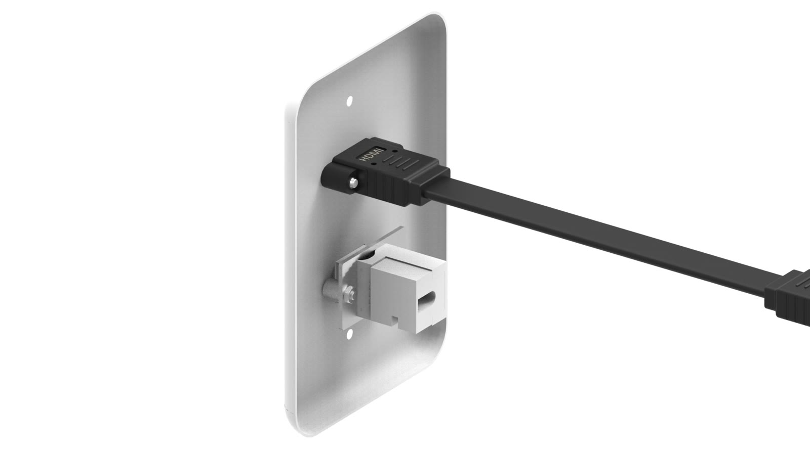 Módulo de Parede HDMI/Rede iC-MP-104, cor branco — imagem 4
