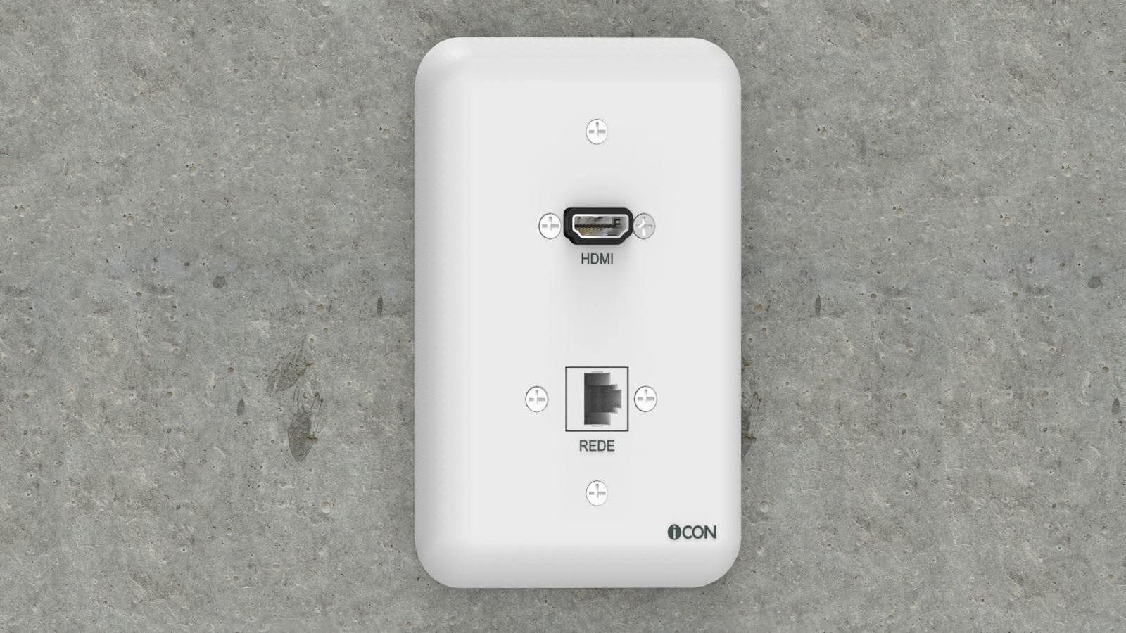 Módulo de Parede HDMI/Rede iC-MP-104, cor branco — imagem 6