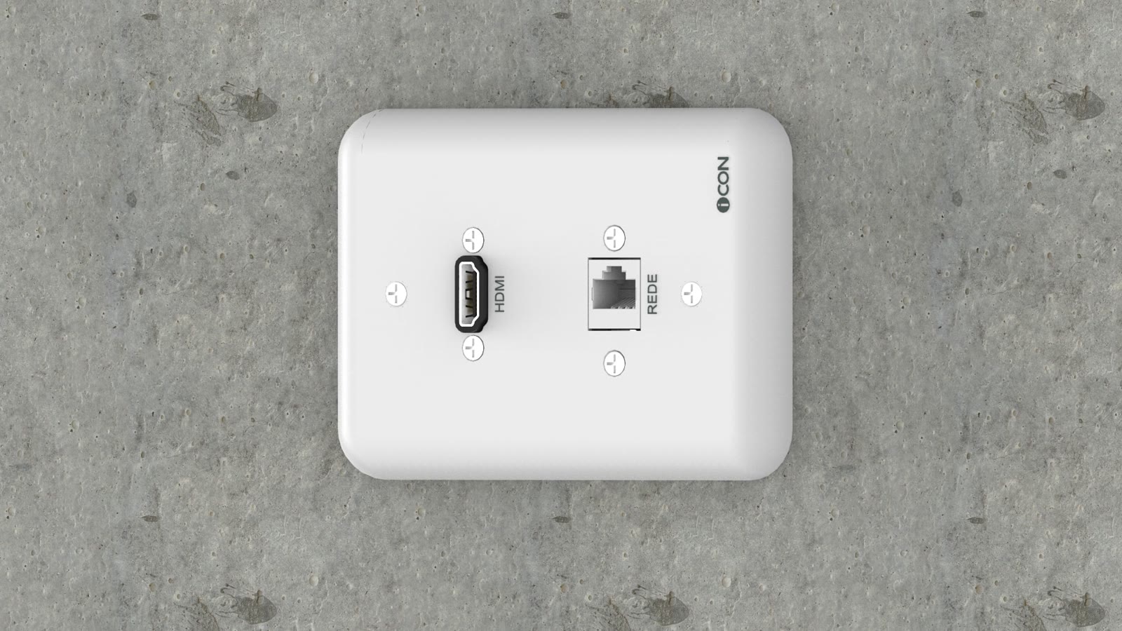 Módulo de Parede HDMI/Rede iC-MP-104, cor branco — imagem 7