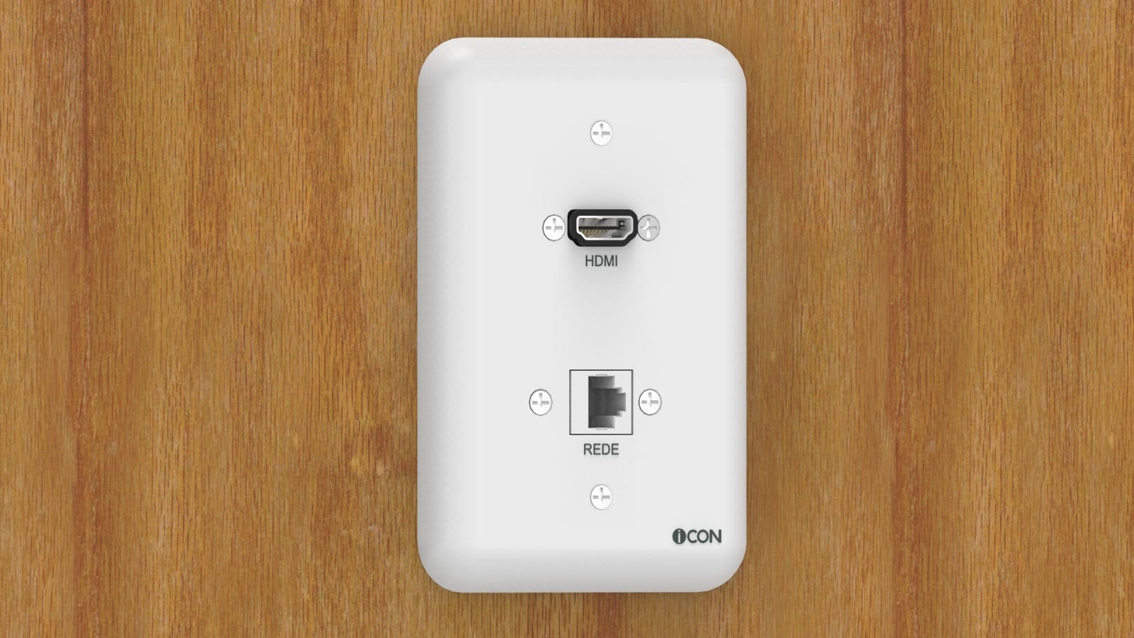 Módulo de Parede HDMI/Rede iC-MP-104, cor branco — imagem 8