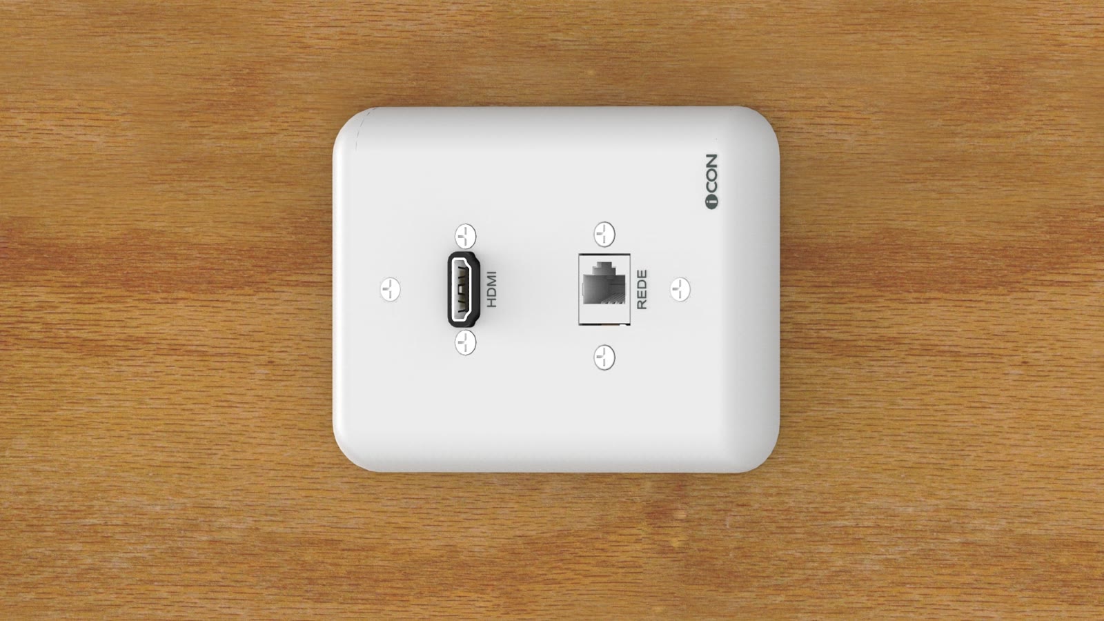 Módulo de Parede HDMI/Rede iC-MP-104, cor branco — imagem 9