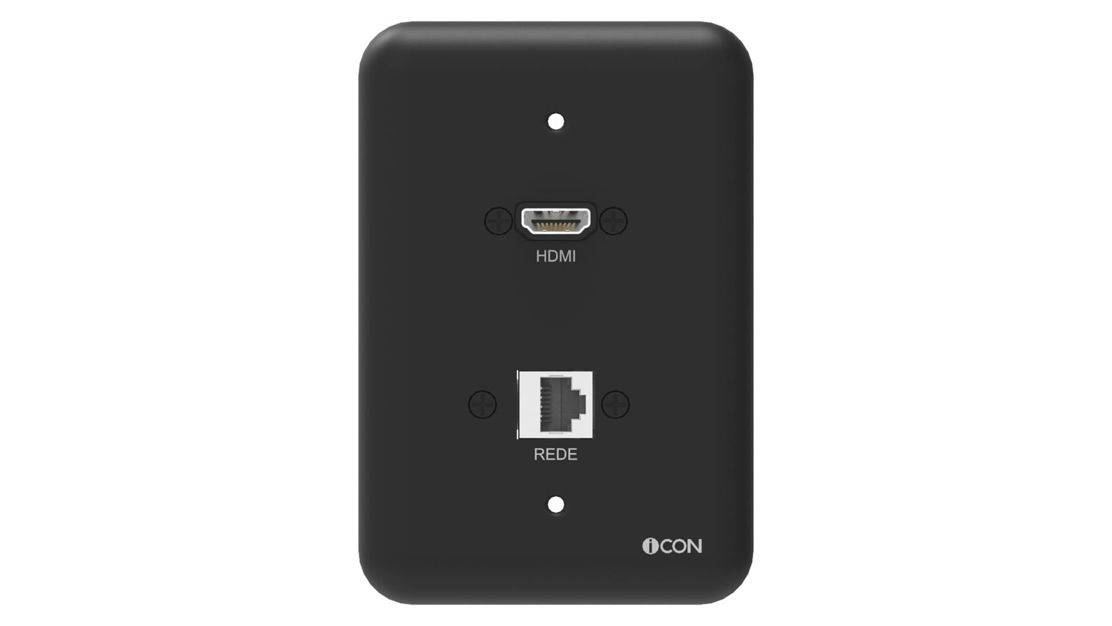 Módulo de Parede HDMI/Rede iC-MP-104, cor preto