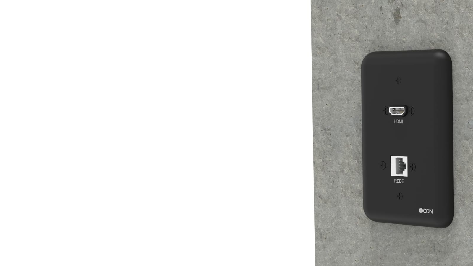 Módulo de Parede HDMI/Rede iC-MP-104, cor preto — imagem 11