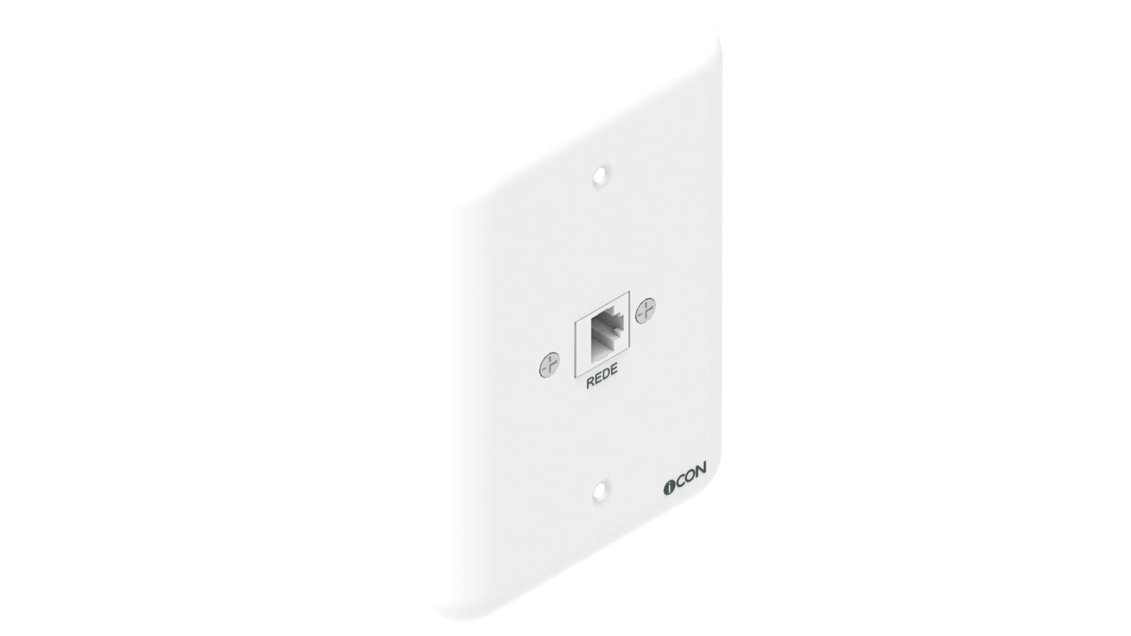 Módulo de Parede Rede iC-MP-108, cor branco — imagem 2