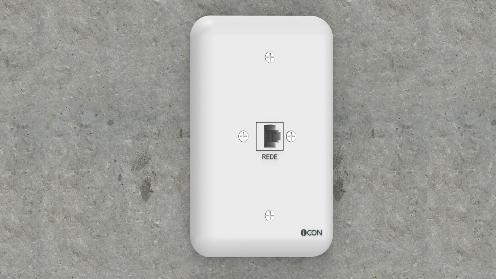 Módulo de Parede Rede iC-MP-108, cor branco — imagem 6