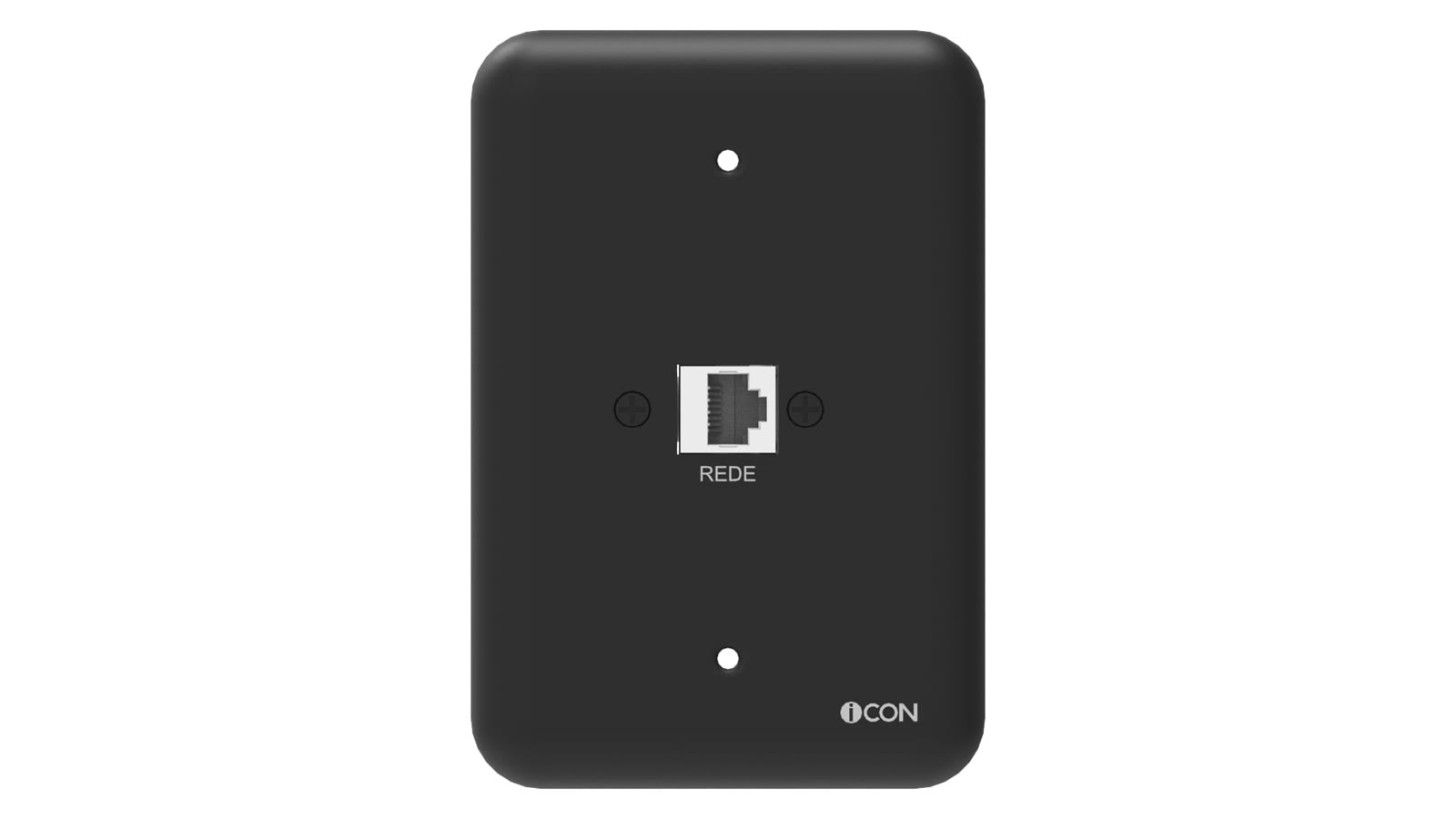 Módulo de Parede Rede iC-MP-108, cor preto