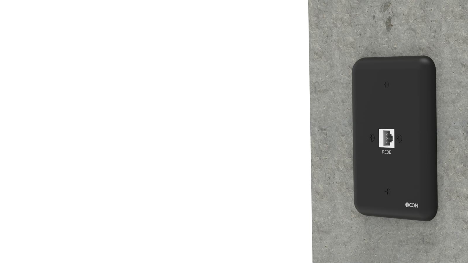 Módulo de Parede Rede iC-MP-108, cor preto — imagem 11