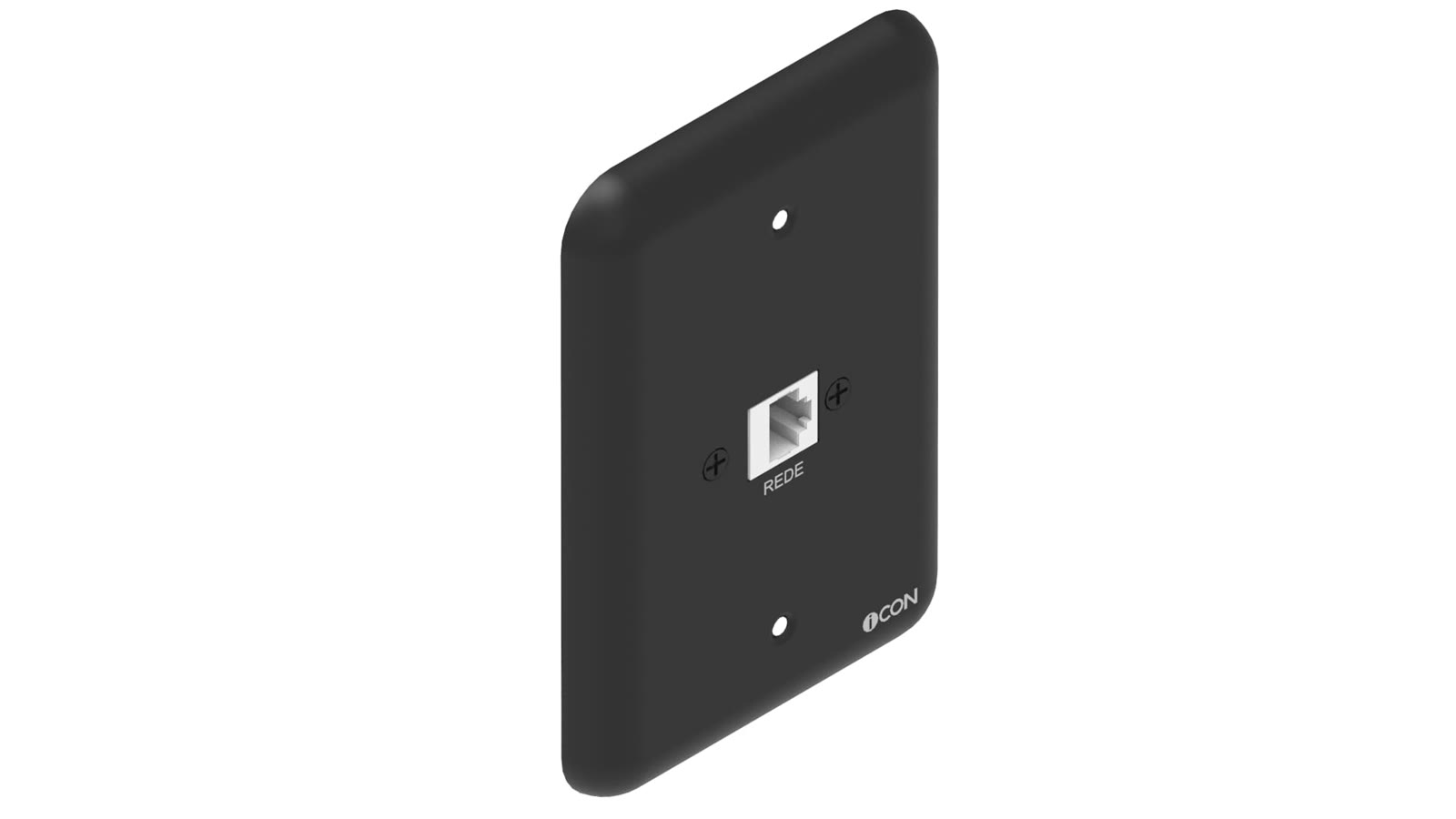 Módulo de Parede Rede iC-MP-108, cor preto — imagem 2