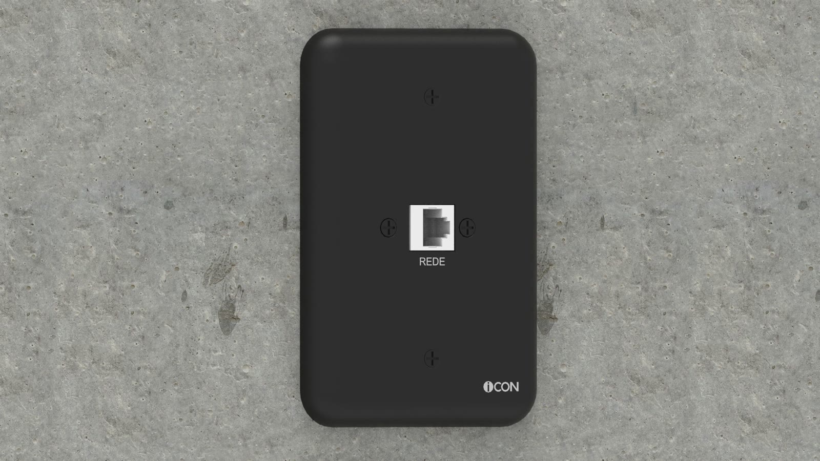 Módulo de Parede Rede iC-MP-108, cor preto — imagem 6