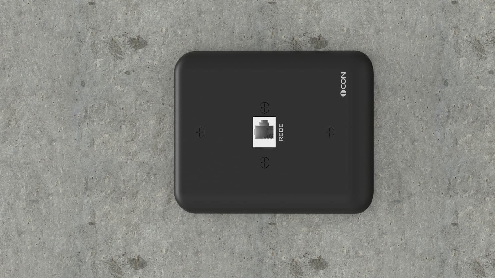 Módulo de Parede Rede iC-MP-108, cor preto — imagem 7