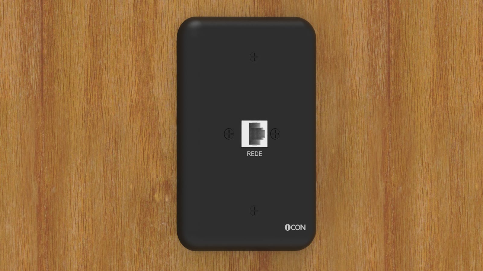 Módulo de Parede Rede iC-MP-108, cor preto — imagem 8
