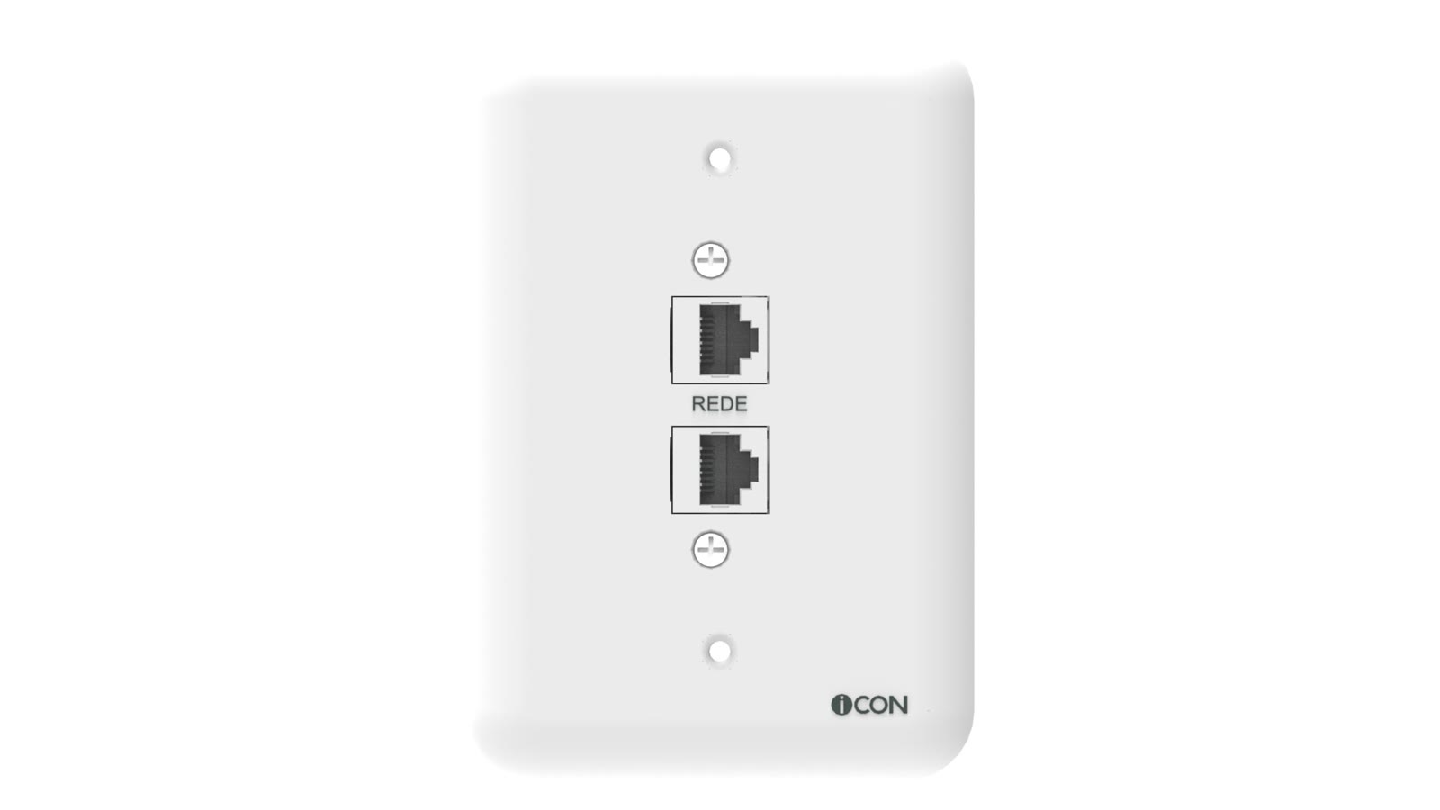 Módulo de Parede Rede CAT/Rede CAT iC-MP-109, cor branco
