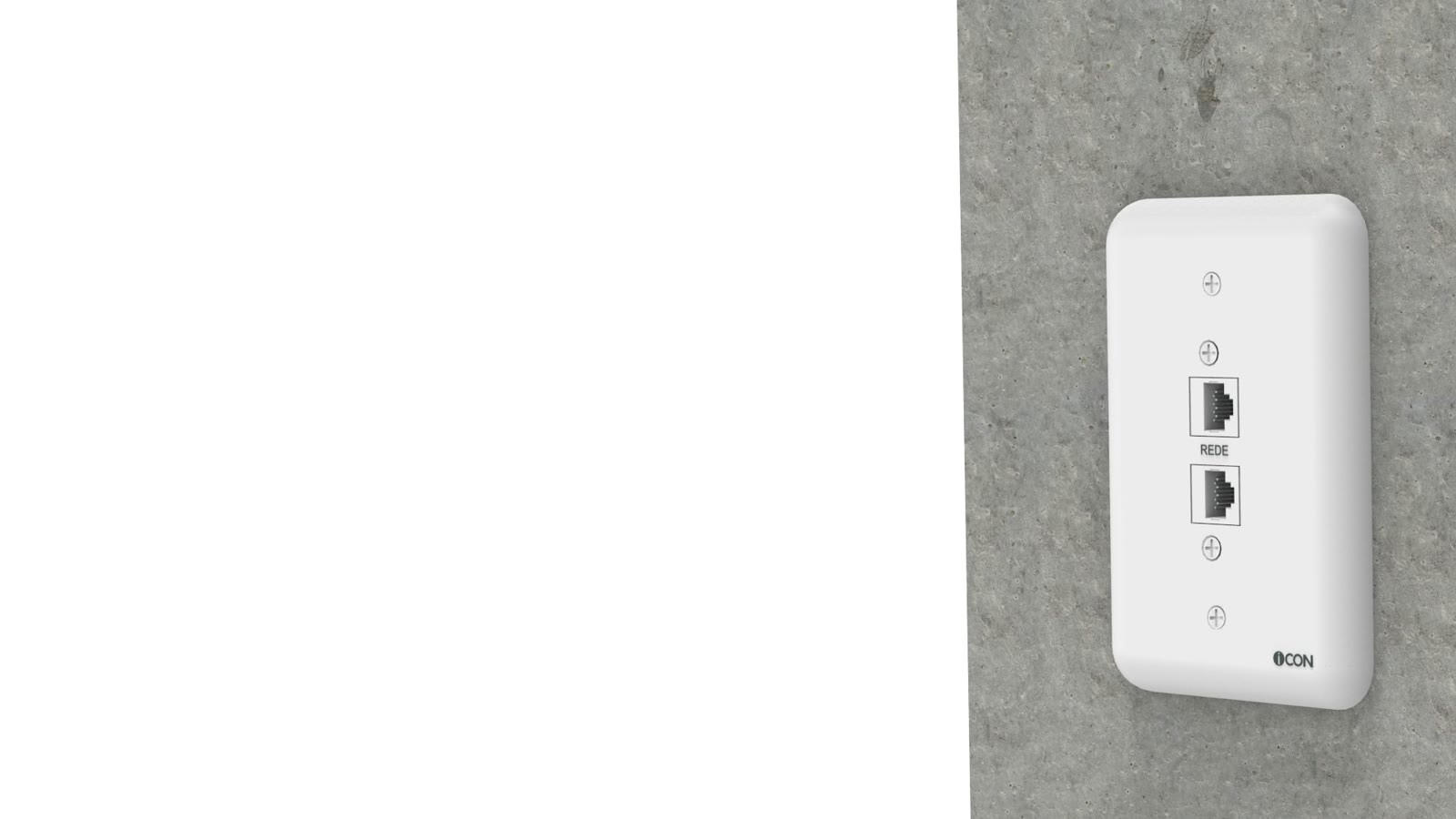 Módulo de Parede Rede CAT/Rede CAT iC-MP-109, cor branco — imagem 10