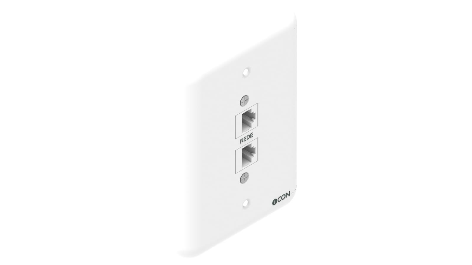 Módulo de Parede Rede CAT/Rede CAT iC-MP-109, cor branco — imagem 2