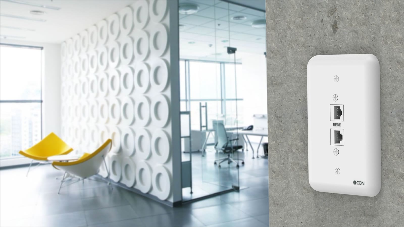 Módulo de Parede Rede CAT/Rede CAT iC-MP-109, cor branco — imagem 9