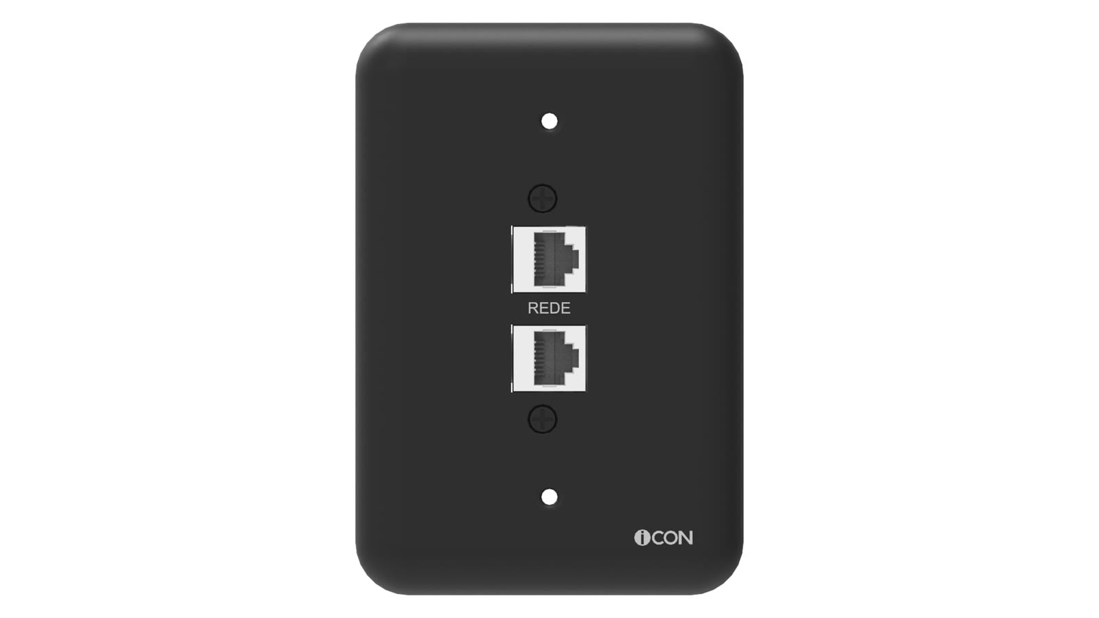 Módulo de Parede Rede CAT/Rede CAT iC-MP-109, cor preto