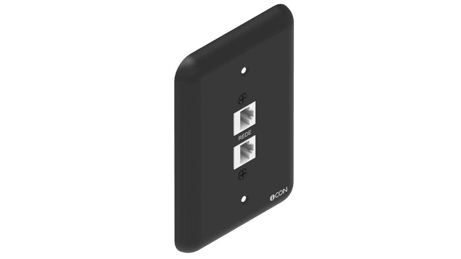 Módulo de Parede Rede CAT/Rede CAT iC-MP-109, cor preto — imagem 2