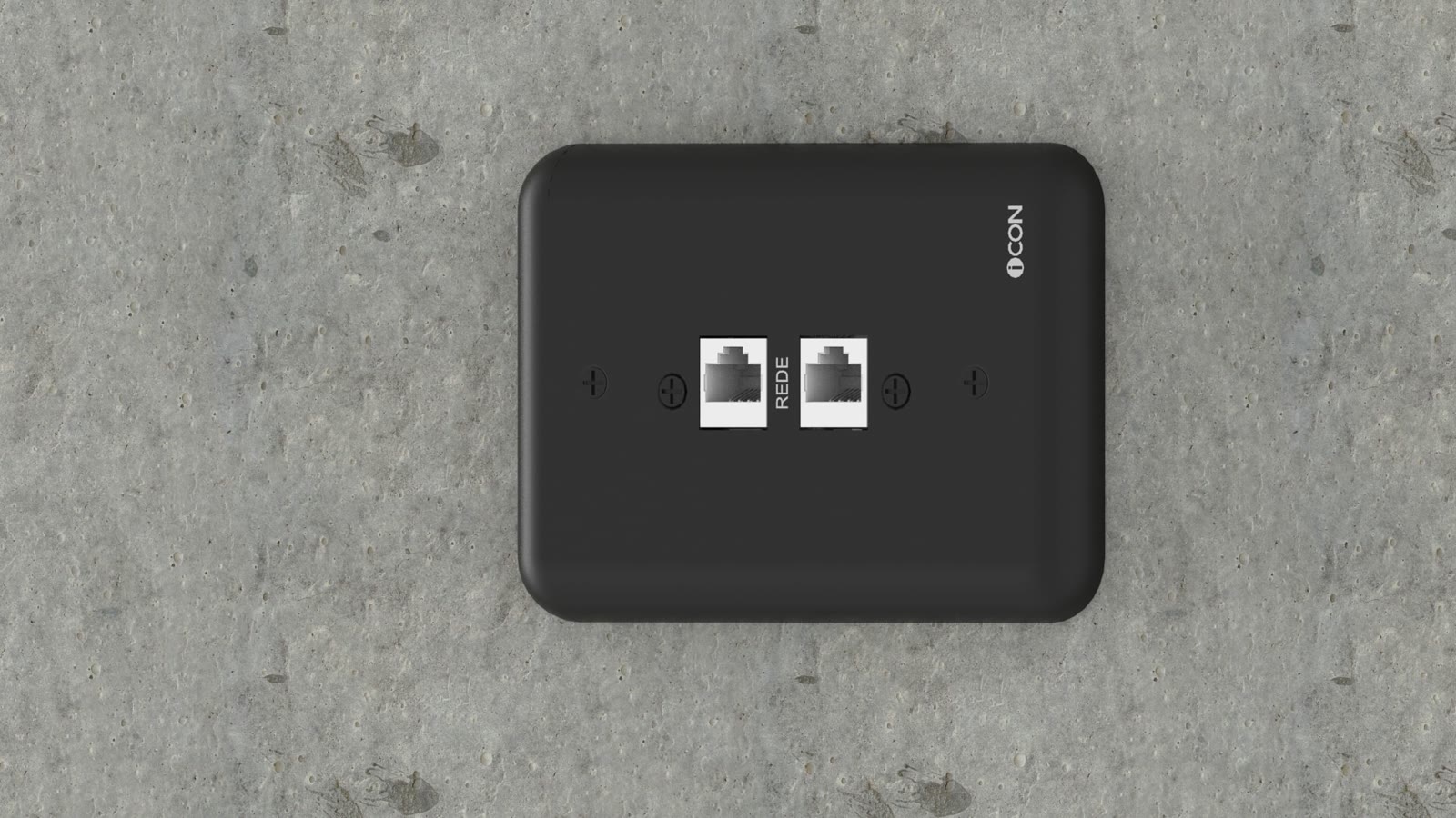 Módulo de Parede Rede CAT/Rede CAT iC-MP-109, cor preto — imagem 7