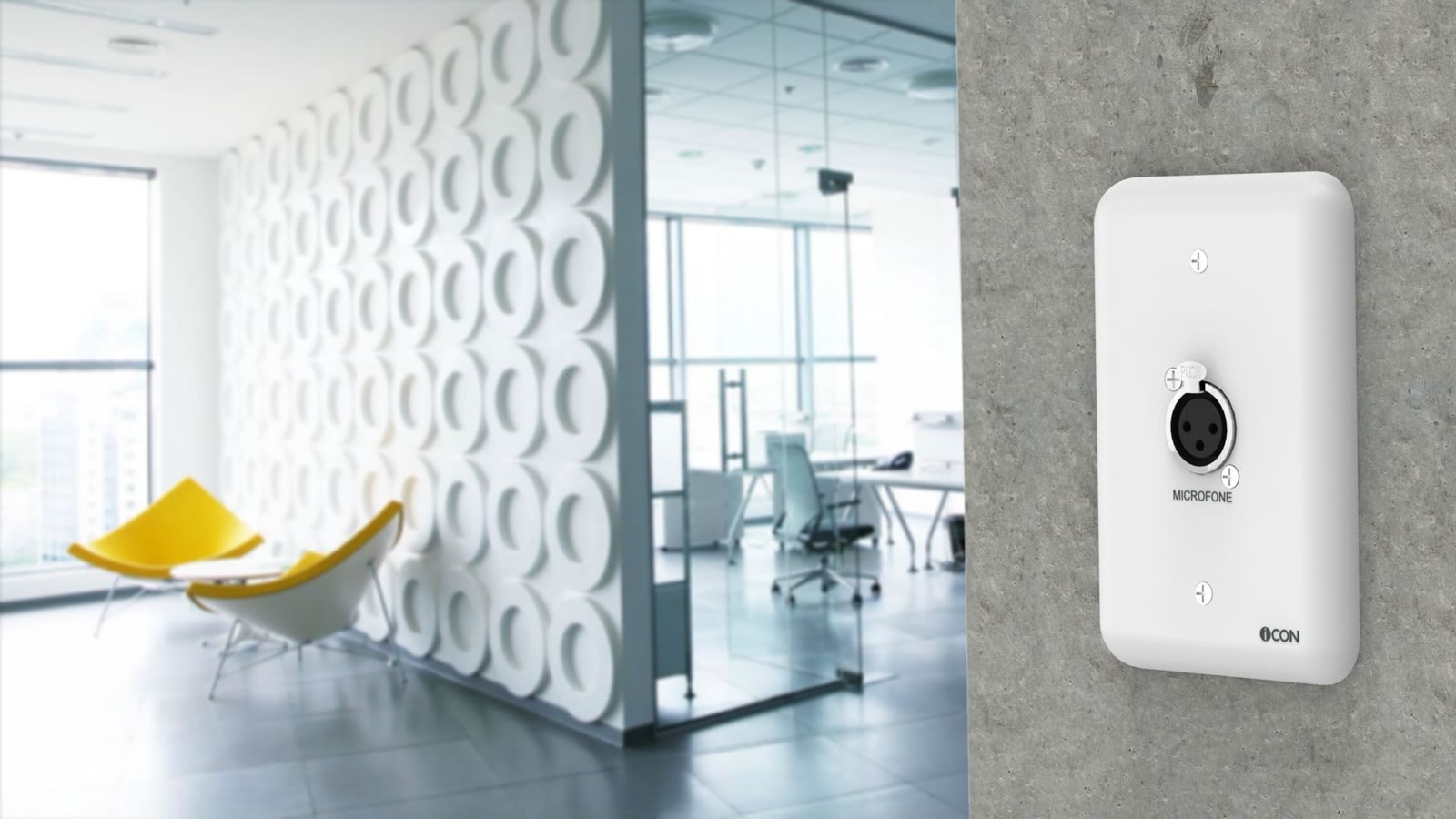 Módulo de Parede Microfone iC-MP-110, cor branco — imagem 10