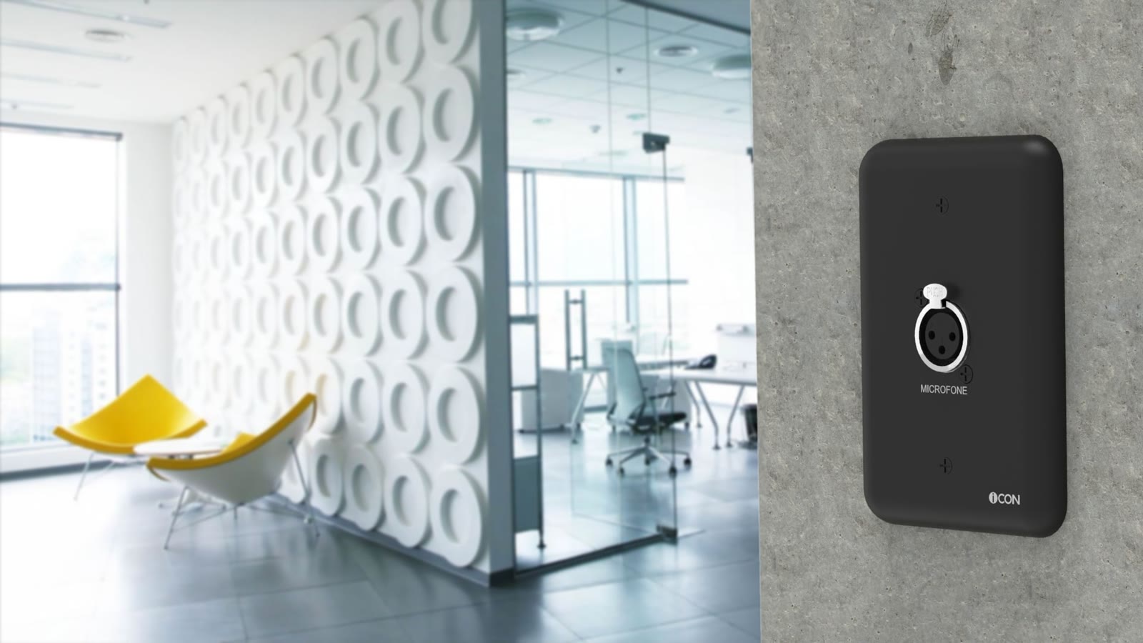 Módulo de Parede Microfone iC-MP-110, cor preto — imagem 10