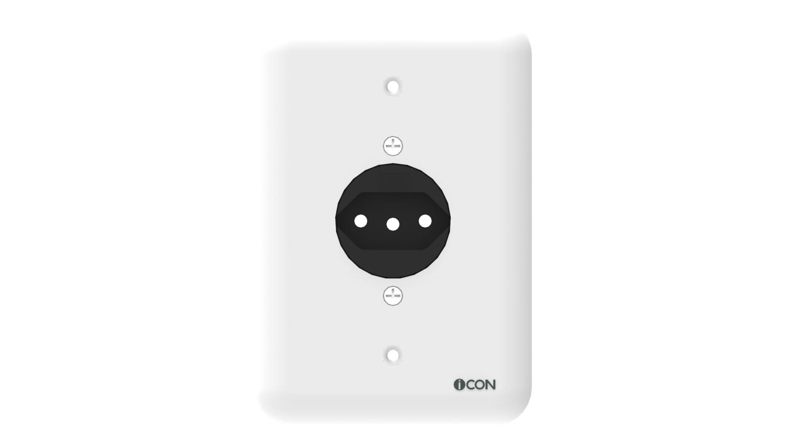 Módulo de Parede Tomada 10A 250V iC-MP-111, cor branco