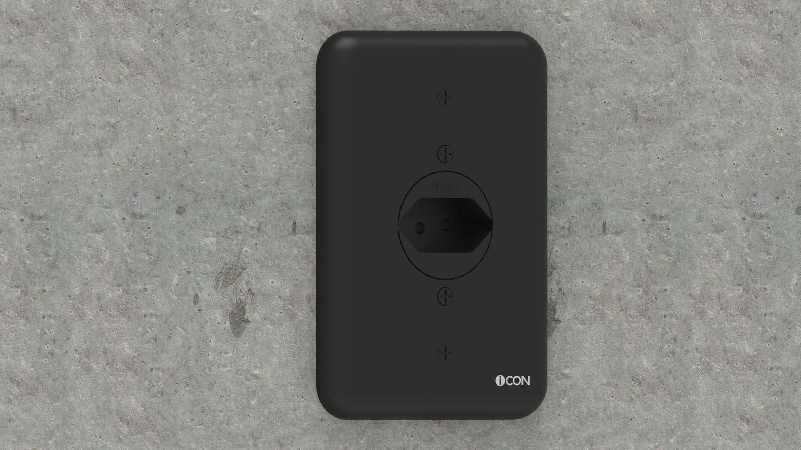 Módulo de Parede Tomada 10A 250V iC-MP-111, cor preto — imagem 6