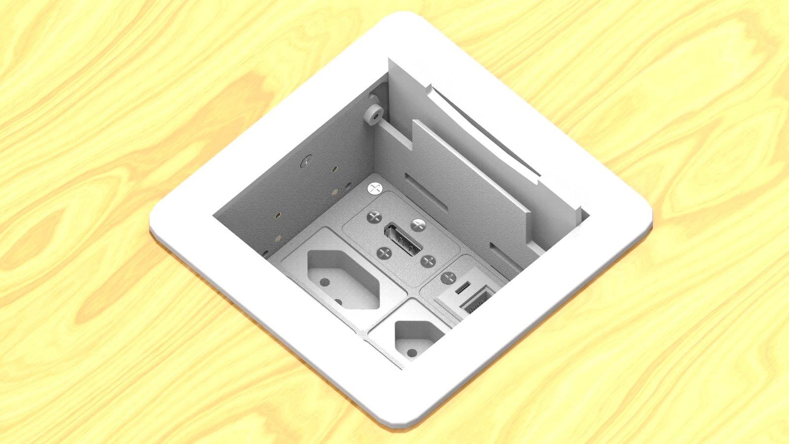 Painel de Mesa Multiconexão iC-TB-1.1, cor branco — imagem 11