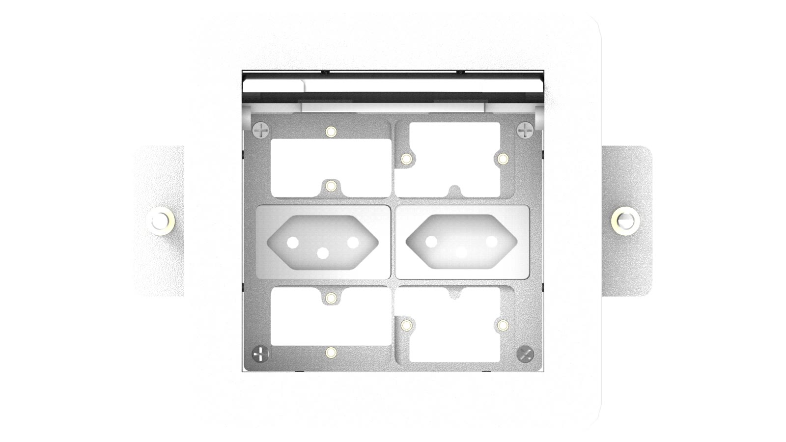 Painel de Mesa Multiconexão iC-TB-1.1, cor branco — imagem 15