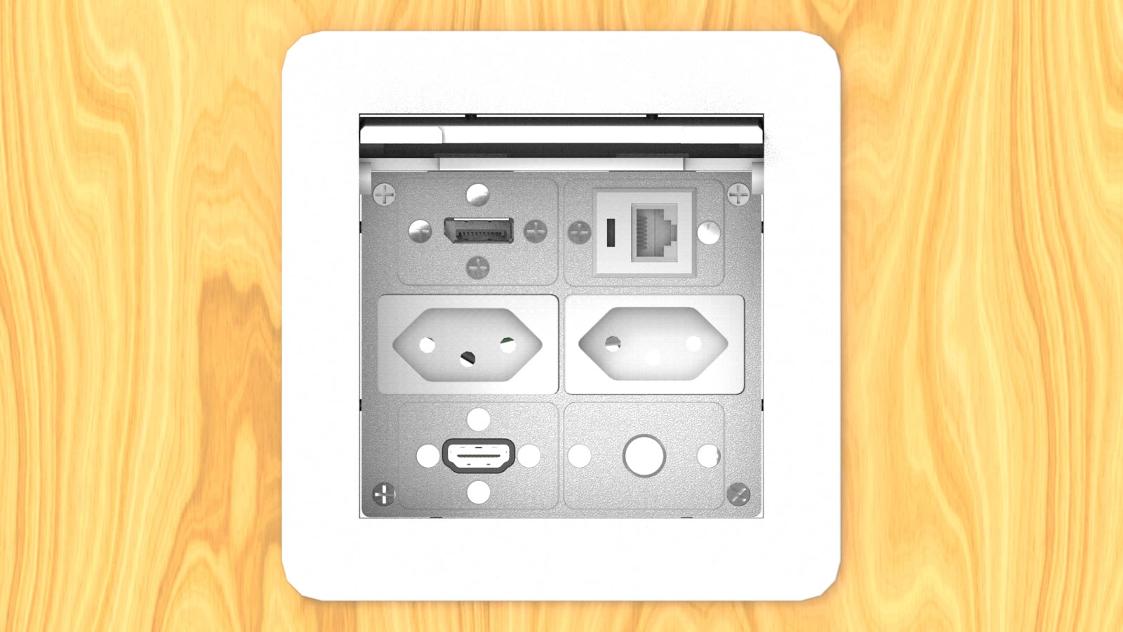 Painel de Mesa Multiconexão iC-TB-1.1, cor preto — imagem 7