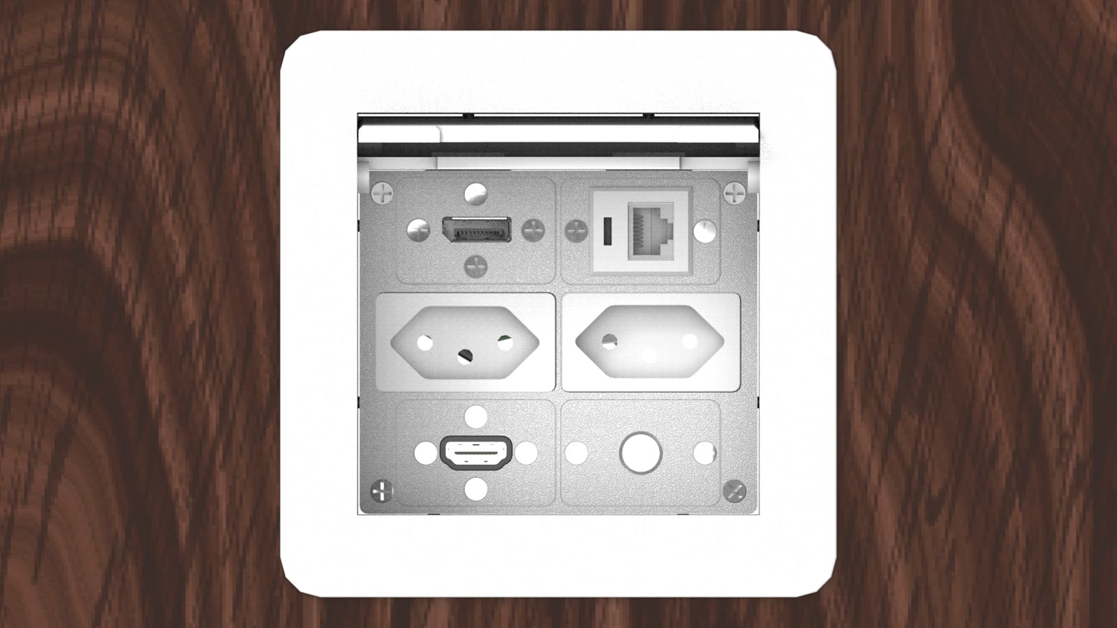 Painel de Mesa Multiconexão iC-TB-1.1, cor preto — imagem 9