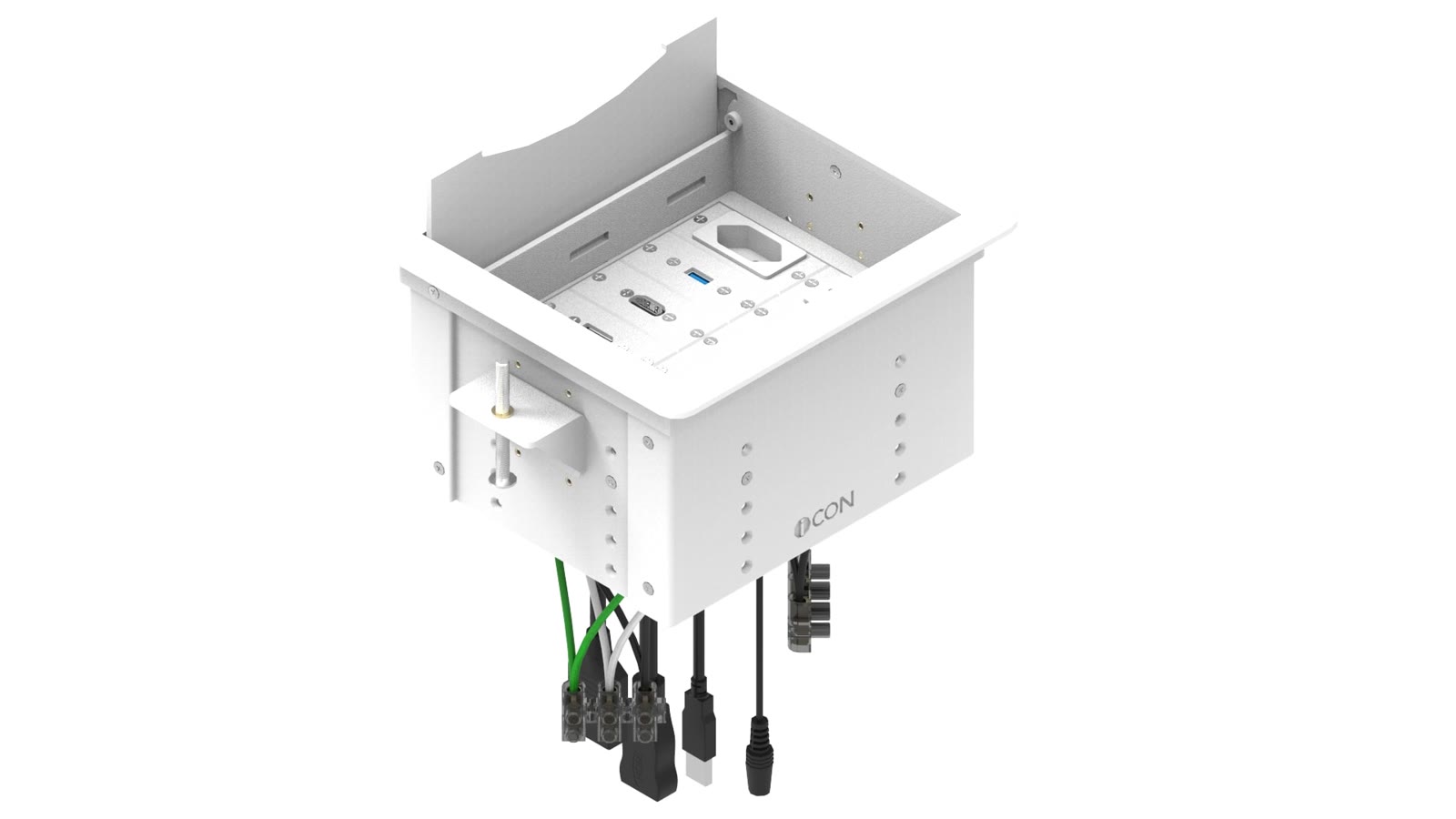 Painel de Mesa Multiconexão iC-TB-1, cor branco — imagem 3