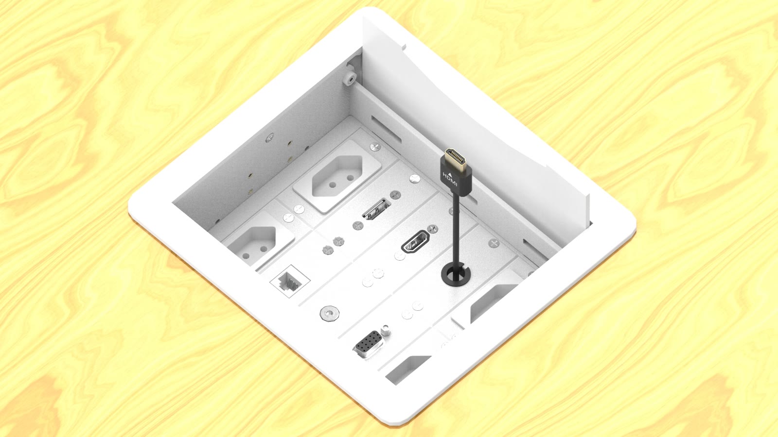 Painel de Mesa Multiconexão iC-TB-1, cor branco — imagem 8