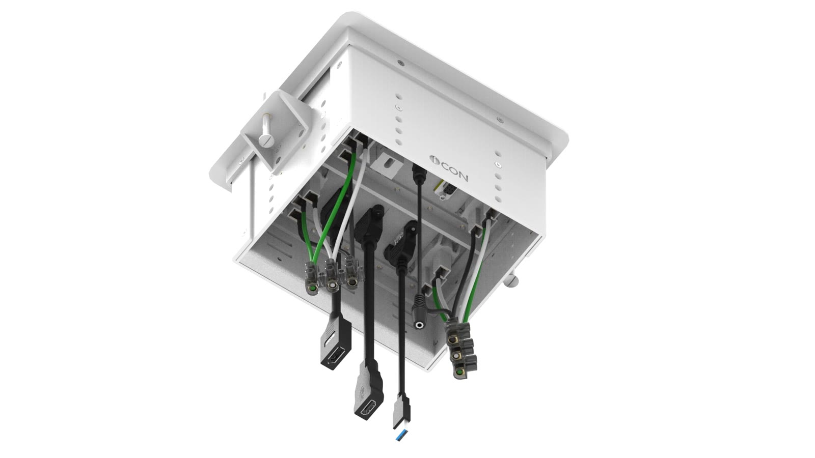 Painel de Mesa Multiconexão iC-TB-1, cor branco — imagem 9