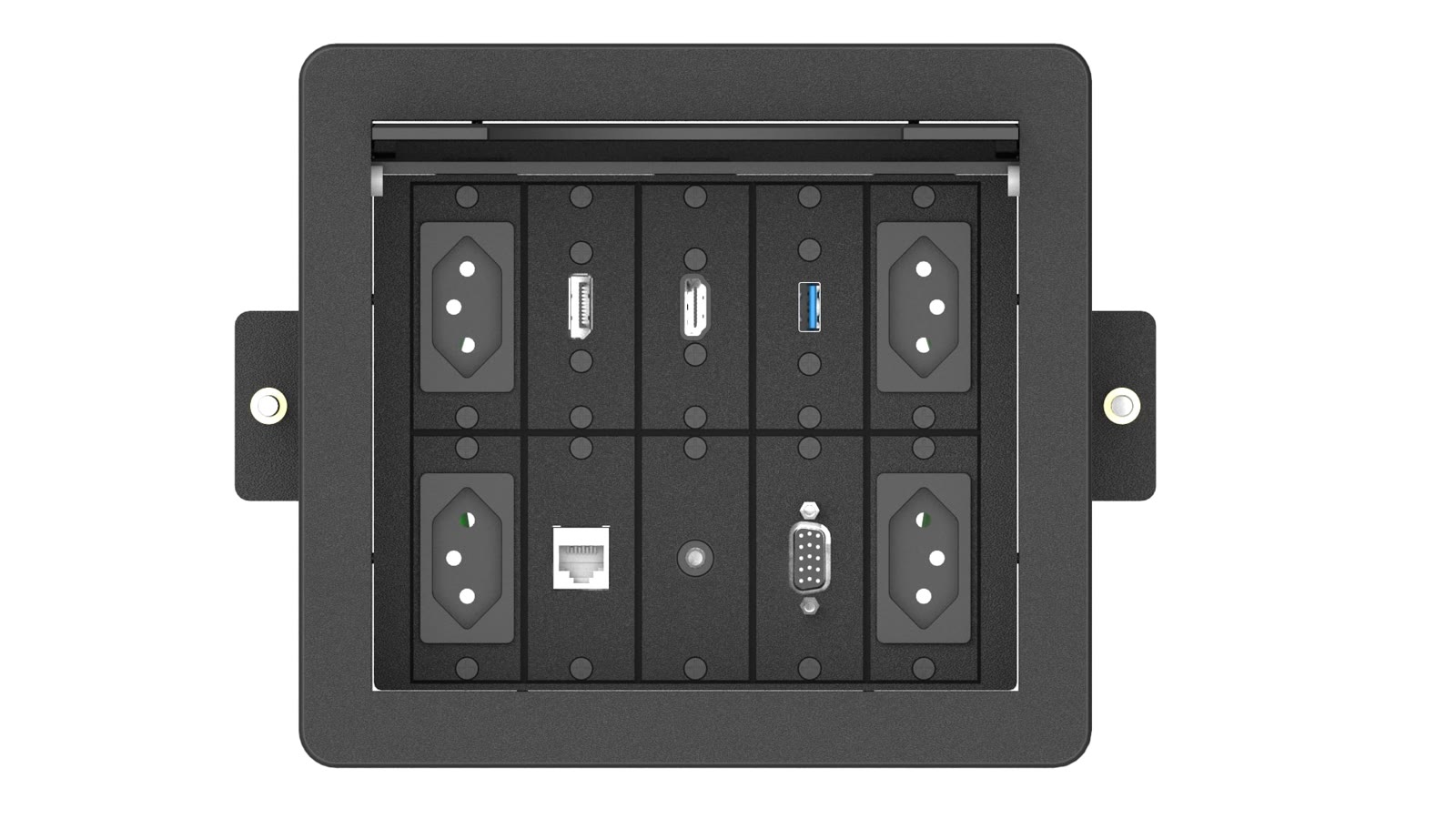 Painel de Mesa Multiconexão iC-TB-1, cor preto