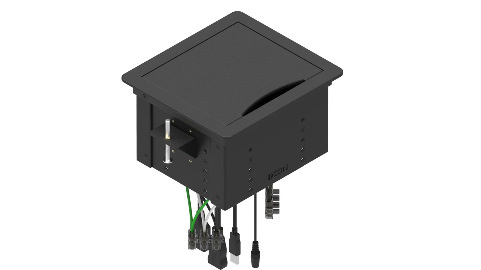 Painel de Mesa Multiconexão iC-TB-1, cor preto — imagem 2