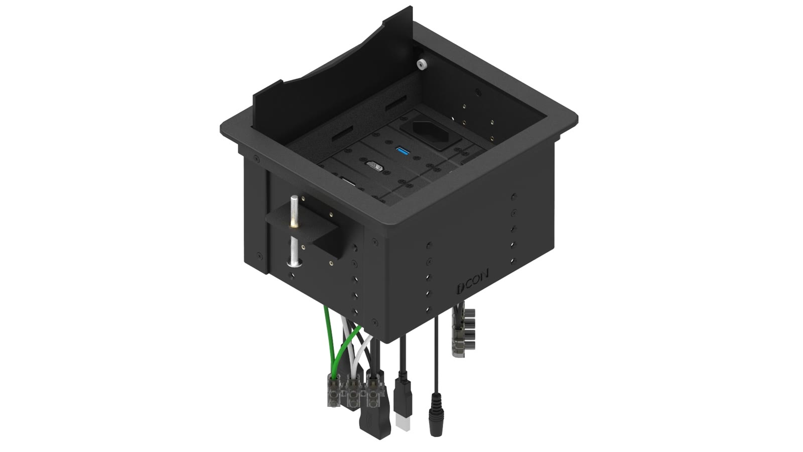 Painel de Mesa Multiconexão iC-TB-1, cor preto — imagem 3